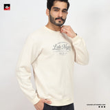 TEXTURED WAFFLE KNIT EMBROIDED SWEATSHIRT
