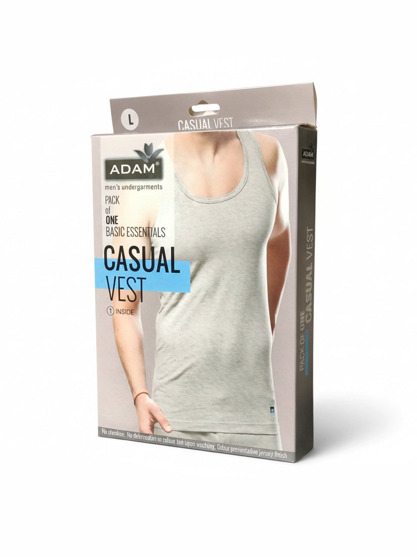 Men's casual cotton vest packaging, soft sleeveless undershirt — Vest
