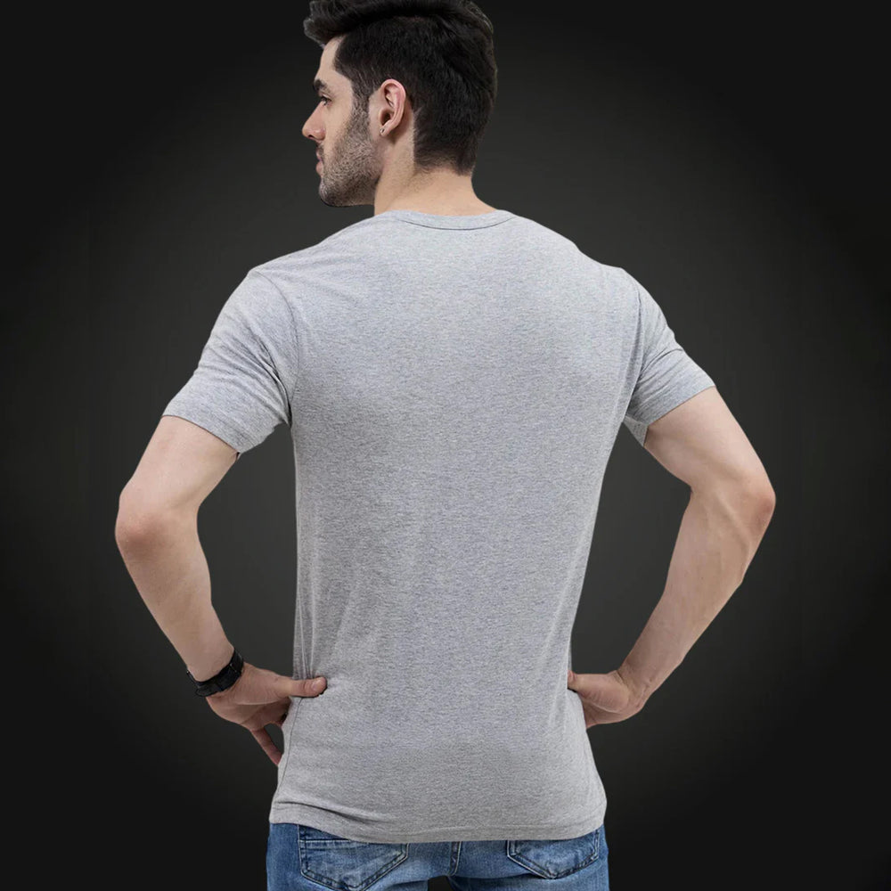 Men's Basic Inner Round Neck T-Shirt - Back View