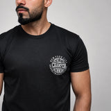 Graphic t-shirt black relaxed fit close-up print detail