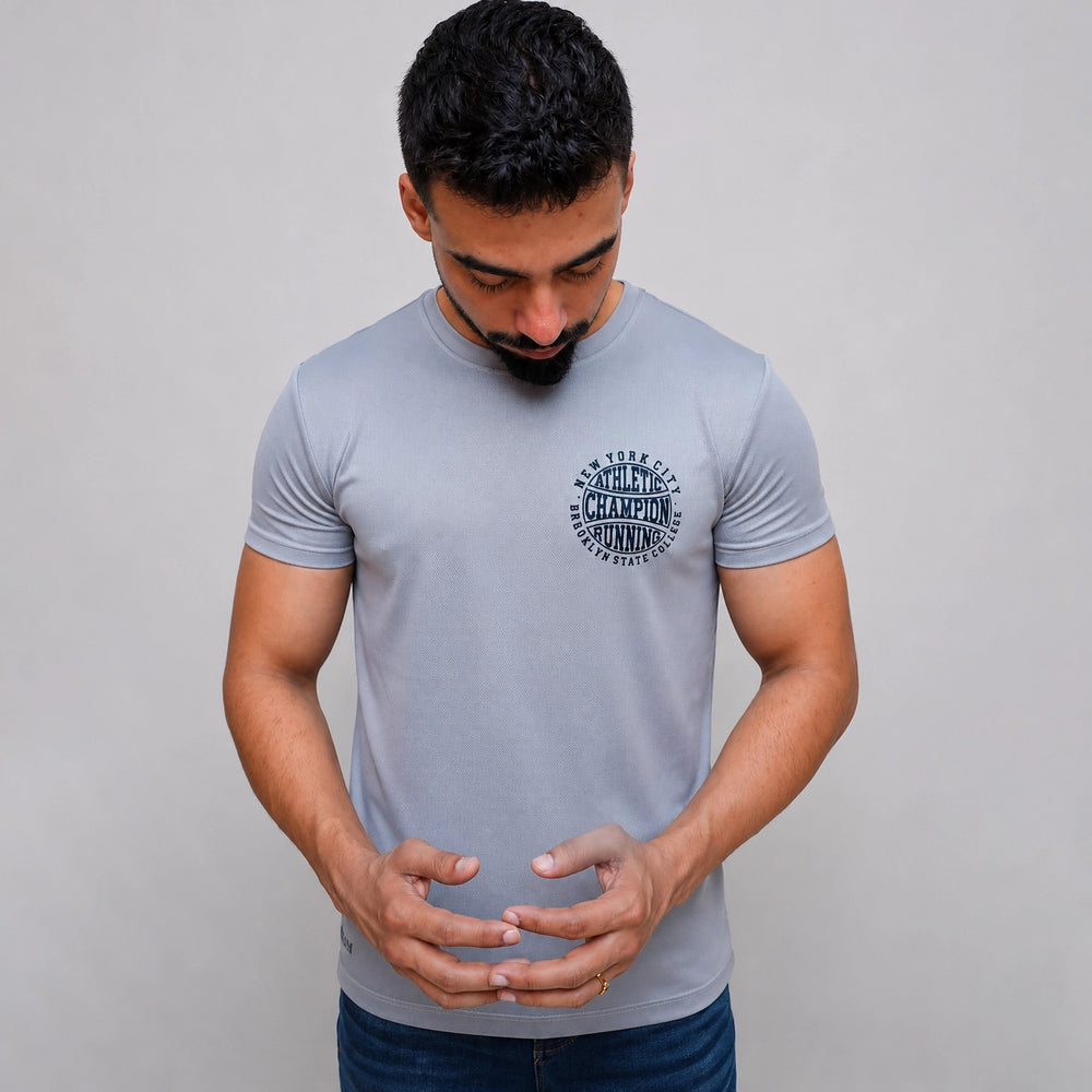 Grey Graphic t shirt styled with jeans casual outfit