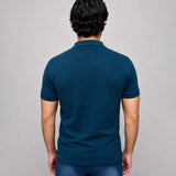 Ferozi polo shirt back view showing structured collar and tailored fit