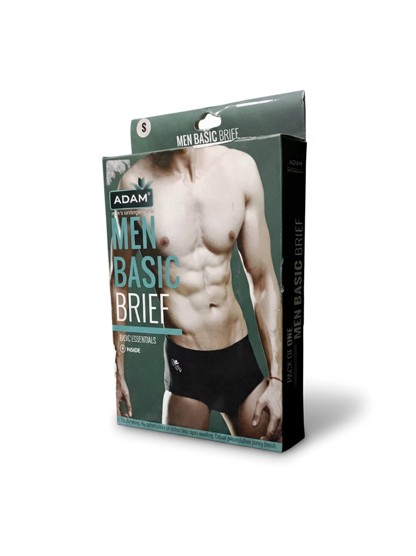 Men's Black Hip Brief - Retail Packaging Product Box Shot