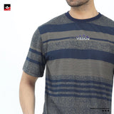 TEXTURED STRIPED TEE SHIRT