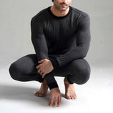 Men's Black Warmer Suit Crew Neck – Winter Ready | ADAM