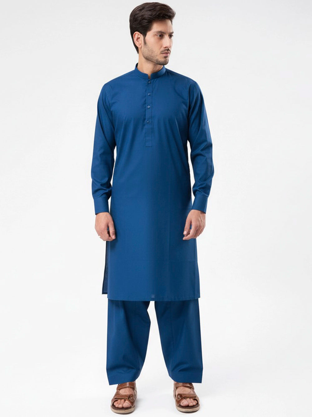 ADAM SHALWAR SUIT BLUE FRONT