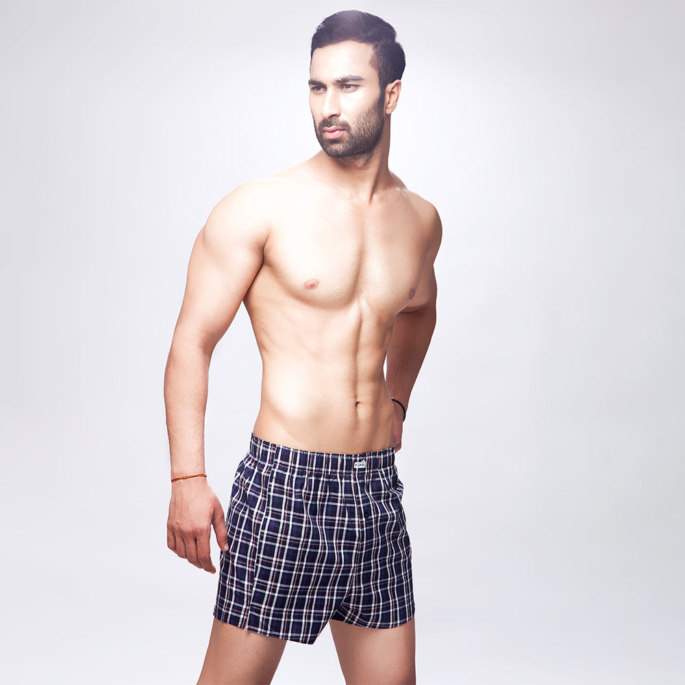 New woven boxer for men relaxed fit elastic waistband daily wear