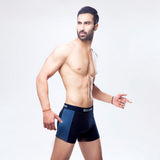 Navy Blue Trunk Boxer For Men - Side Pose