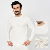 Men's thermal shirt Pakistan – natural color, front view on model
