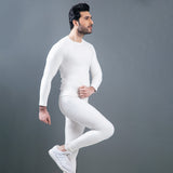 White Warmer Suit For Men - Full Body View