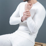 Thermal shirt fabric texture close-up – combed cotton blend