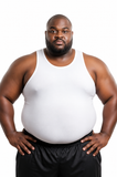 XXXXL White Vest for Men Pack of 3 – Front View Cotton Basic Wear