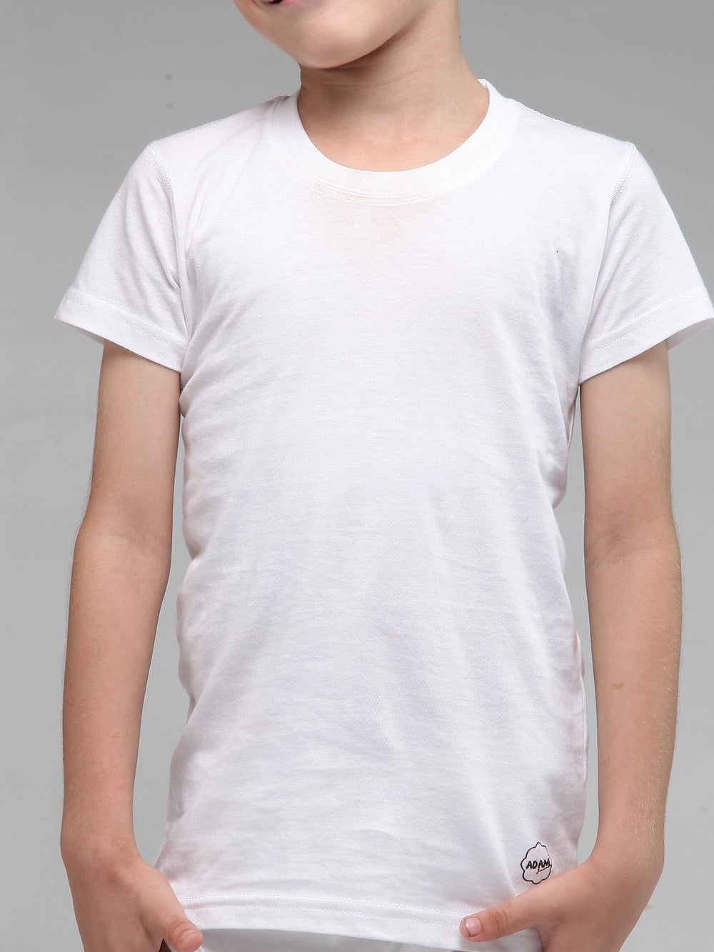 White T-Shirt For Boys - Front View Product Shot