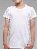 White T-Shirt For Boys - Front View Product Shot