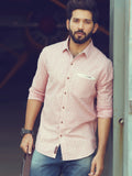 Men's pink shirt, front pose