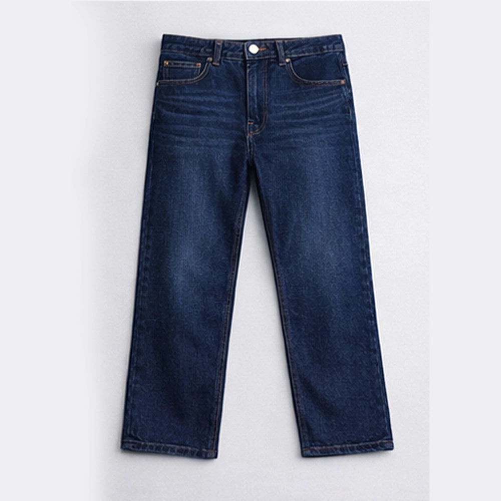 Blue Relaxed Fit Denim For Men - Back View