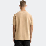 Men's beige t-shirt, back view