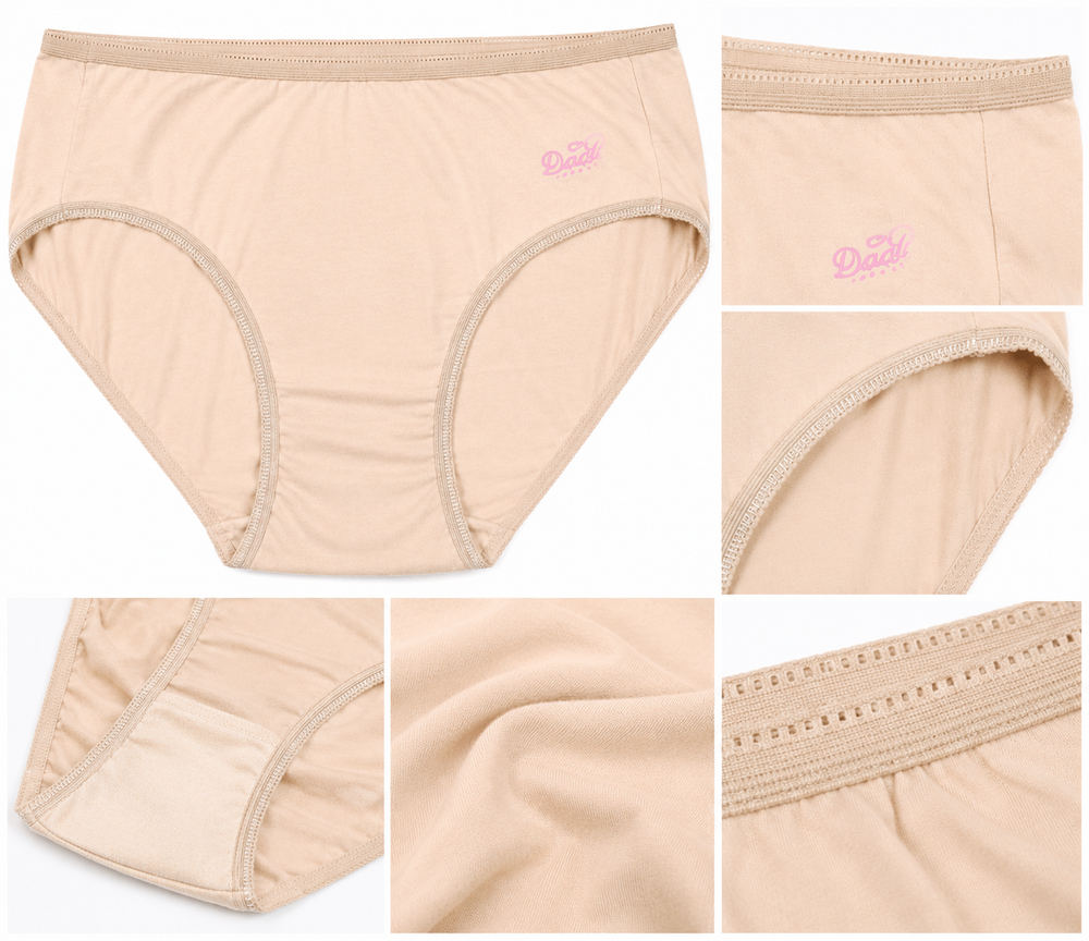Close-up of skin underwear fabric texture and soft stretch waistband