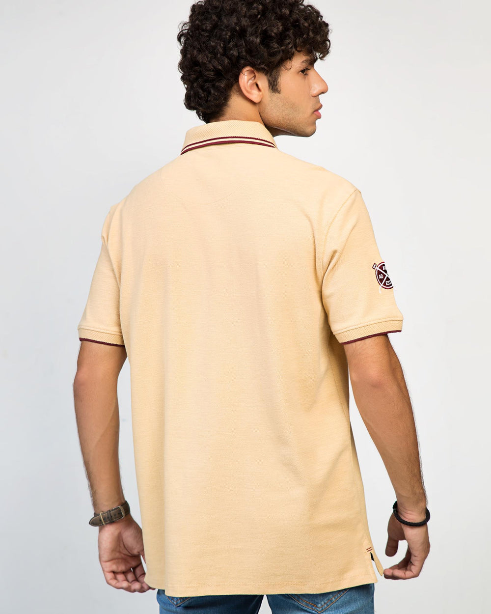 TIPPING COLLAR EMBROIDERED BADGE POLO MEN, Polo, POLO SHIRT, SUMMER - Adam Clothing