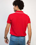 TIPPED COLLAR MAROON POLO SHIRT MEN, Polo, POLO SHIRT, SUMMER 2021 - Adam Clothing