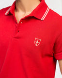 TIPPED COLLAR MAROON POLO SHIRT MEN, Polo, POLO SHIRT, SUMMER 2021 - Adam Clothing