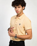 ADAM Clothing men's embroidered logo polo — chain yarn cotton, regular fit, chest logo detail