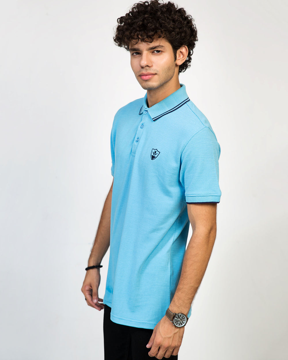 TIPPING COLLAR LOGO SKY POLO MEN, Polo, POLO SHIRT, SUMMER - Adam Clothing