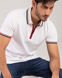 REGULAR FIT POLO WITH TIPPING COLLAR MEN, Polo, POLO SHIRT, SUMMER 2021 - Adam Clothing