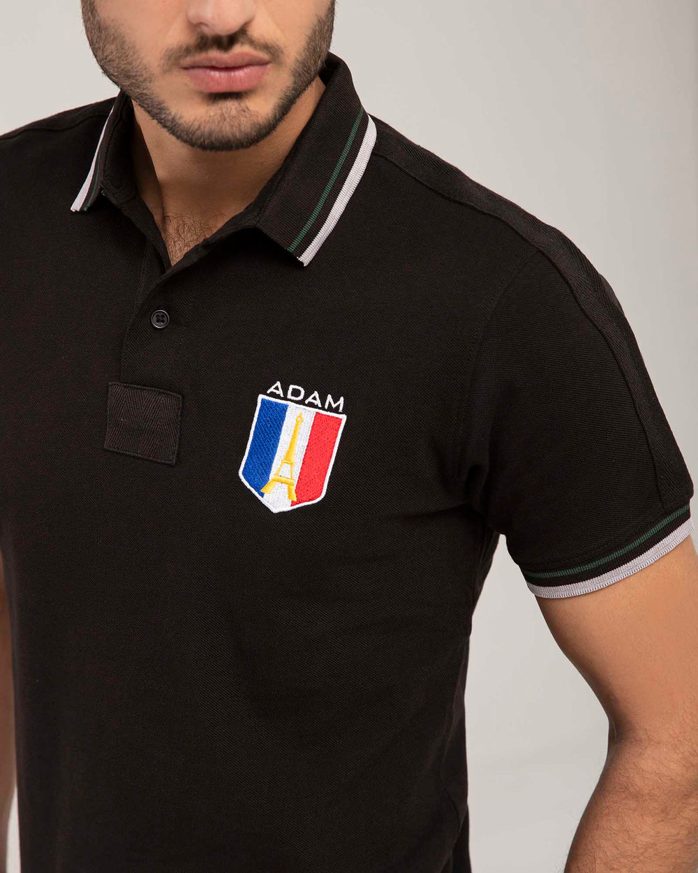 EMBROIDERED BADGE POLO MEN, Polo, POLO SHIRT, SUMMER - Adam Clothing