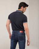 REGULAR FIT POLO WITH TIPPING COLLAR AND EMBROIDERY MEN, Polo, POLO SHIRT, SUMMER 2021 - Adam Clothing