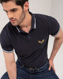 REGULAR FIT POLO WITH TIPPING COLLAR AND EMBROIDERY MEN, Polo, POLO SHIRT, SUMMER 2021 - Adam Clothing