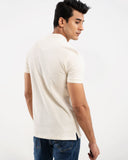BASIC SLUB PIQUE EMBROIDERY OFF WHITE POLO