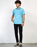 TIPPING COLLAR LOGO SKY POLO MEN, Polo, POLO SHIRT, SUMMER - Adam Clothing