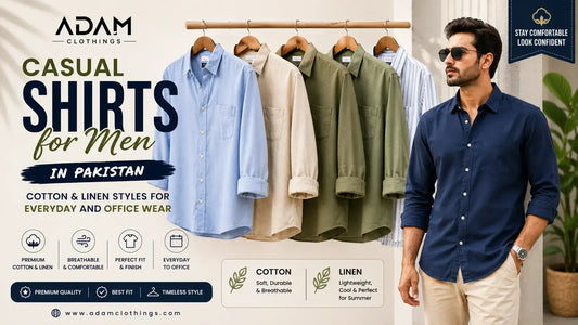 Casual shirts for men in Pakistan — cotton and linen styles for everyday and office wear