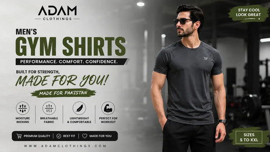 Man wearing a breathable gym shirt during a workout in Pakistan