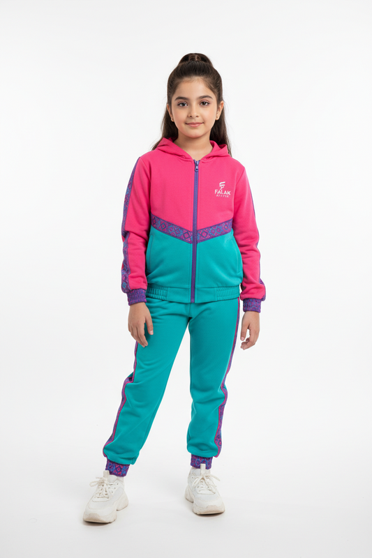 Track suit for girls in Pakistan — women wearing cotton jogger tracksuit set for casual wear