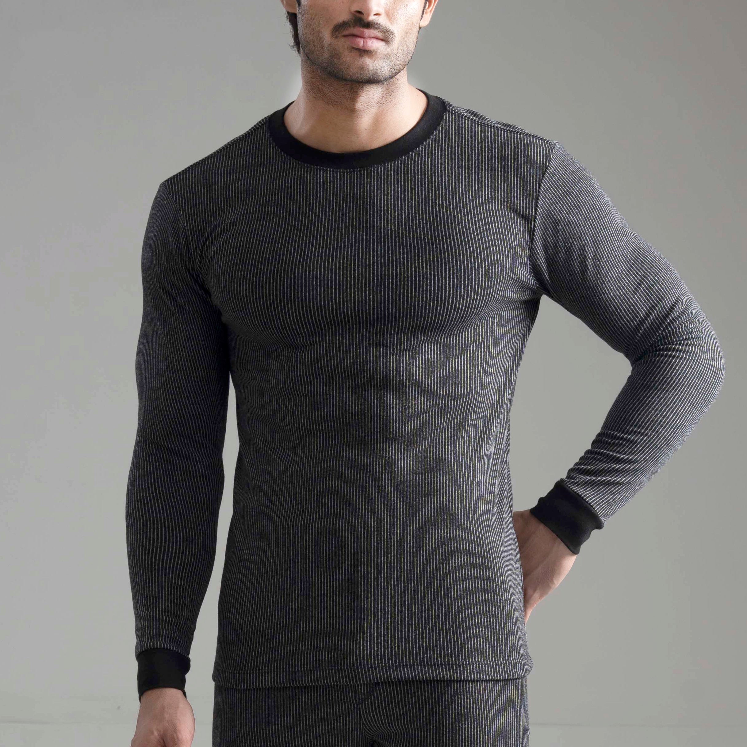 Men's Black Warmer Suit Crew Neck – Winter Ready | ADAM