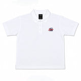 White polo shirt men collar and button placket design