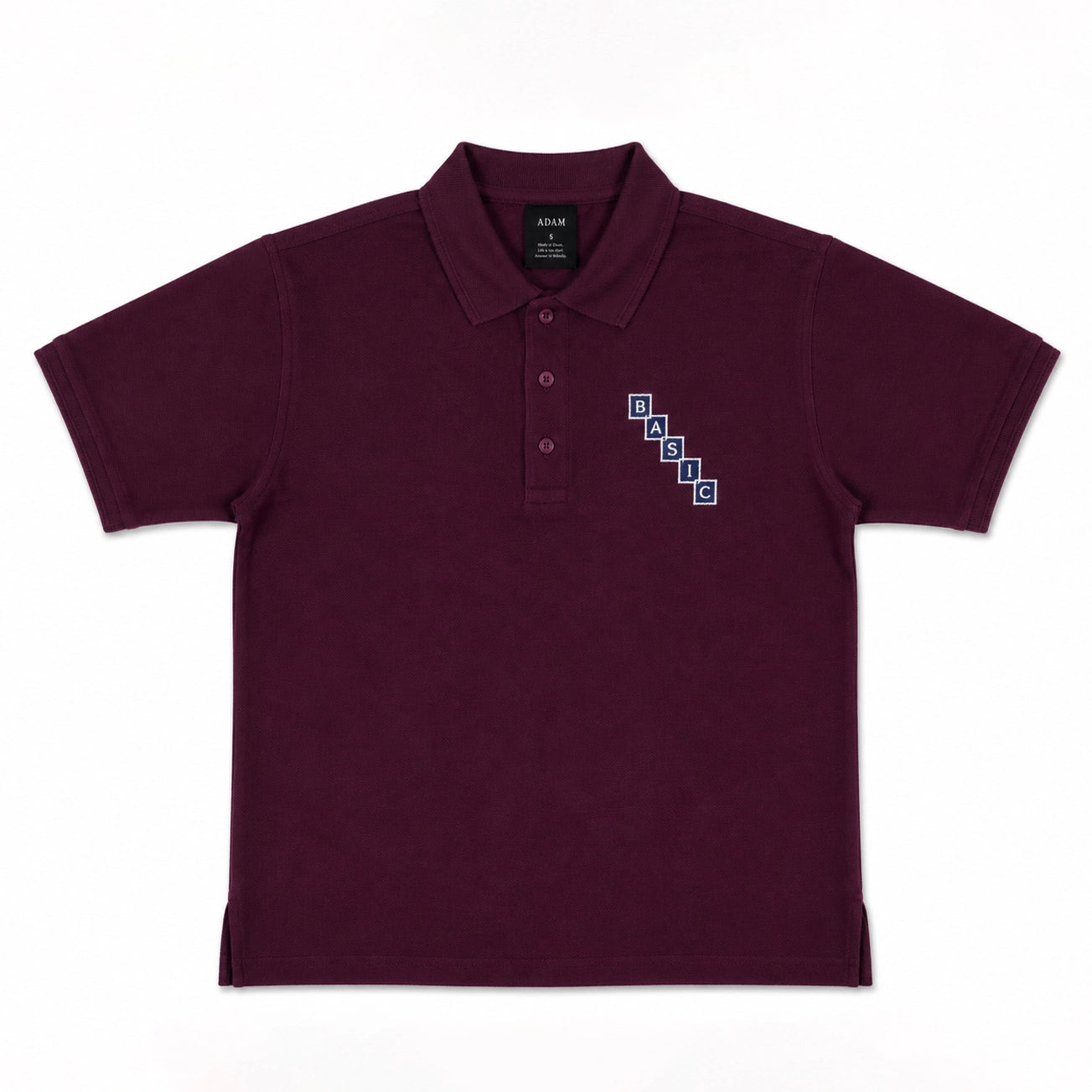 Premium Maroon Embroidery Polo Shirt for Men – ADAM