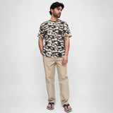 ADAM Textured Printed Tee Shirt for men, front view showing bold graphic print in