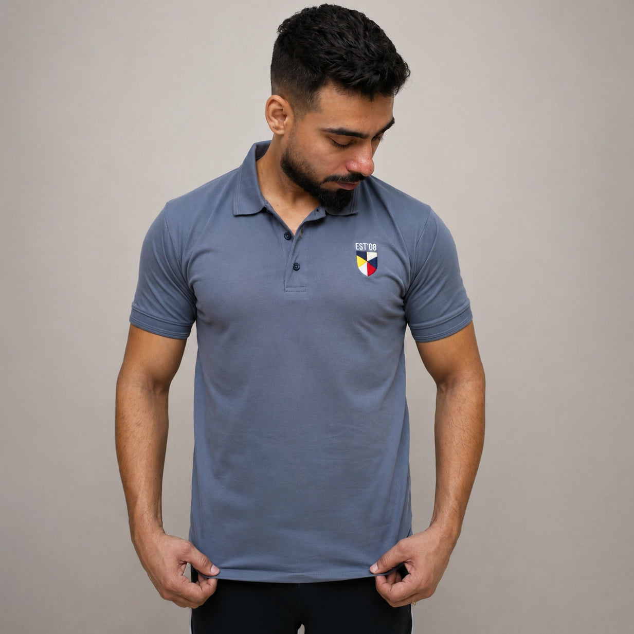 Grey Embroidered Polo Shirt – Shop Online Pakistan