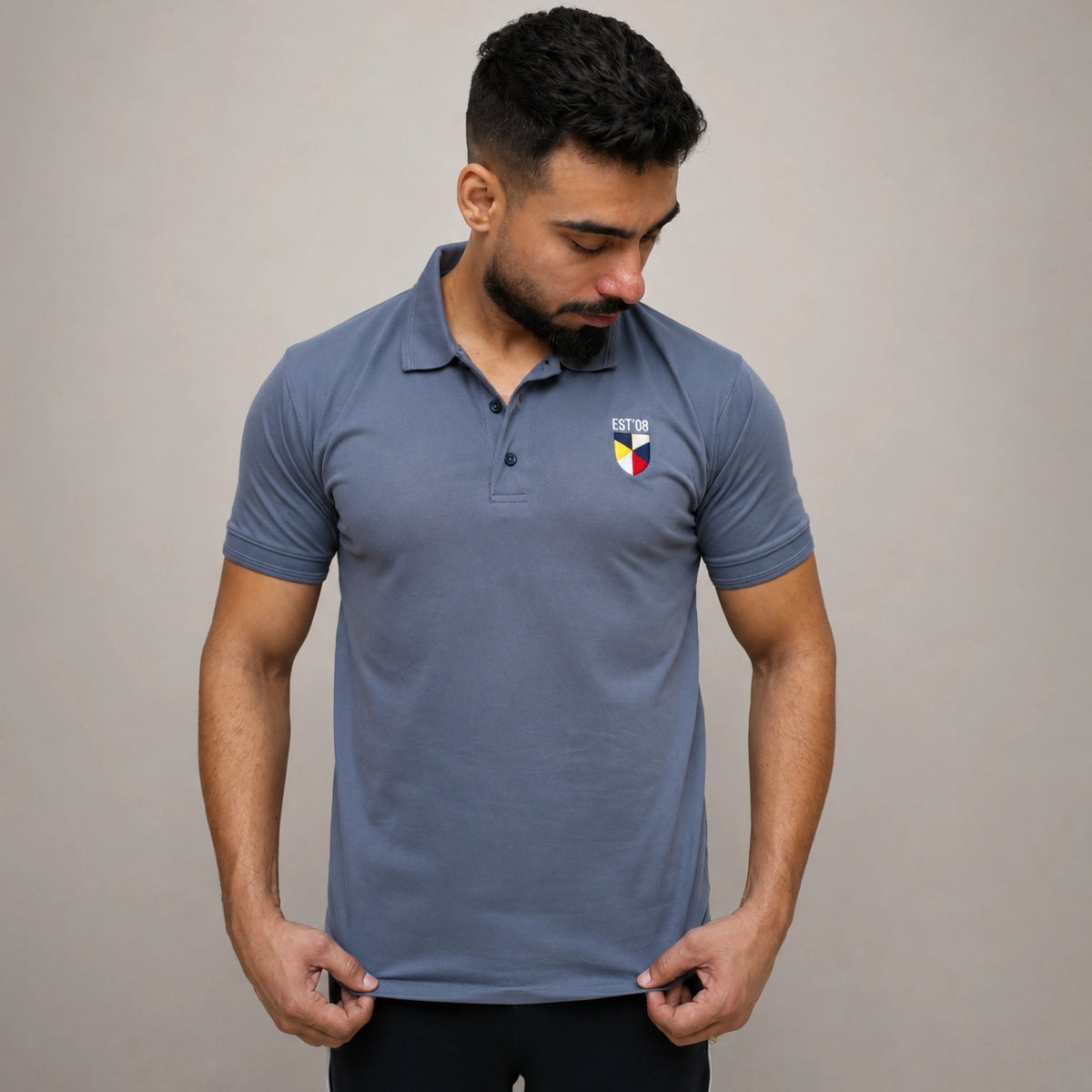 Grey Embroidered Polo Shirt – Shop Online Pakistan