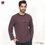 PQ STRIPER EMBROIDED F/S TEE SHIRT