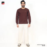 MEN MEHROON PLAIN SWEATSHIRT