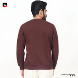 MEN MEHROON PLAIN SWEATSHIRT