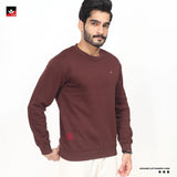 MEN MEHROON PLAIN SWEATSHIRT