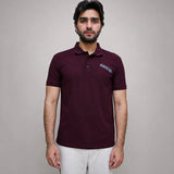 Premium Maroon Embroidery Polo Shirt for Men – ADAM
