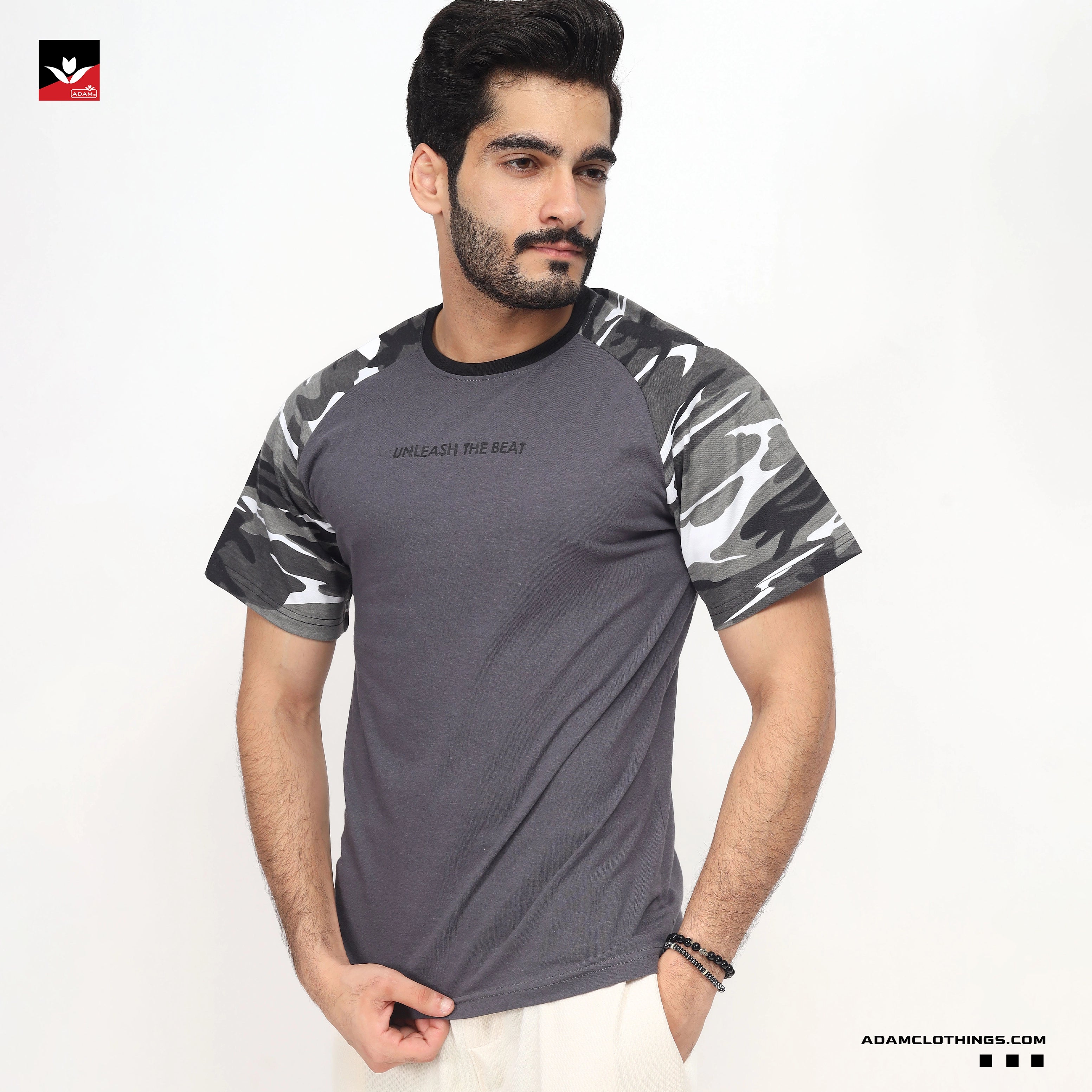 CONTRAST SLEEVE RAGLAN TEE SHIRT
