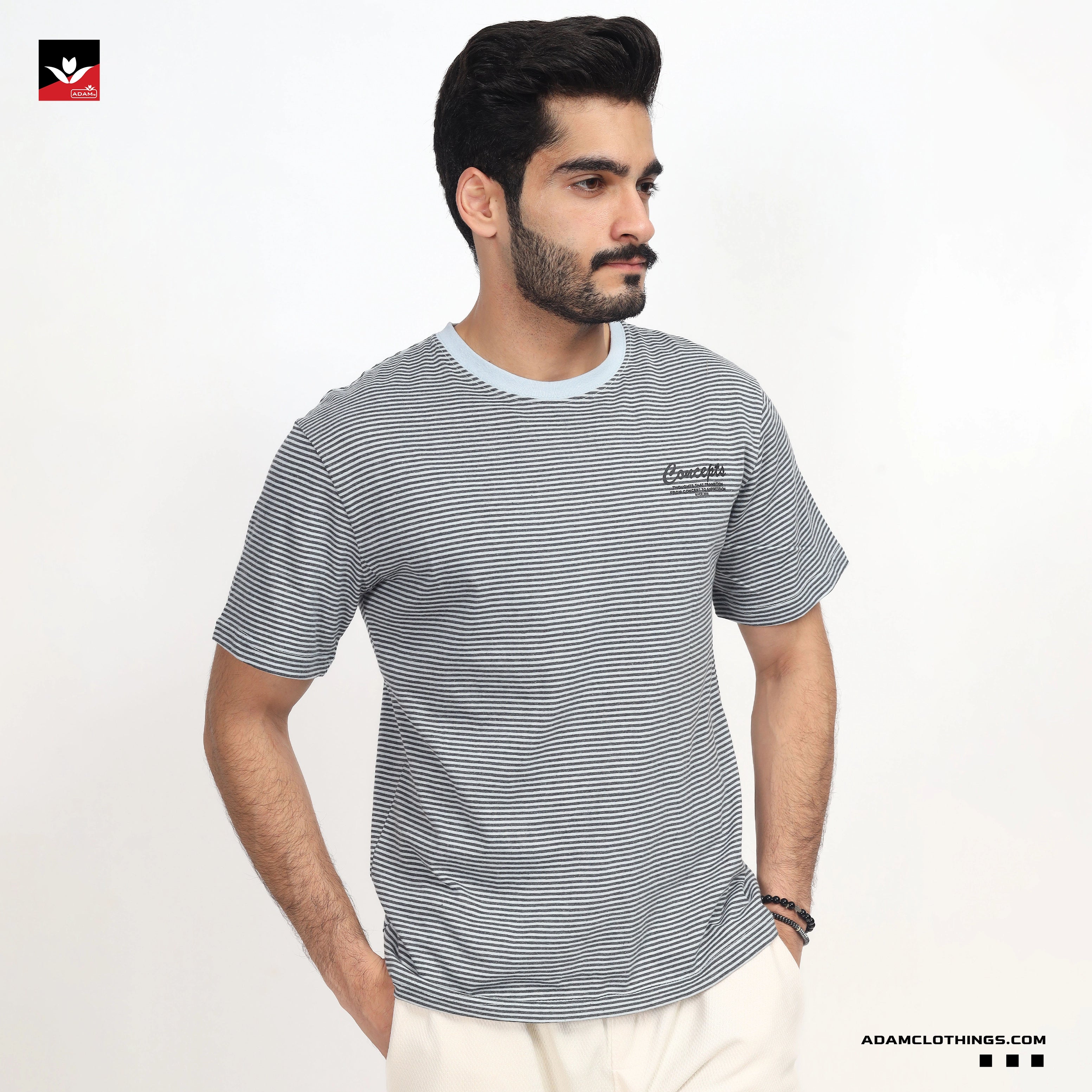 BLUE STRIPER TEE SHIRT