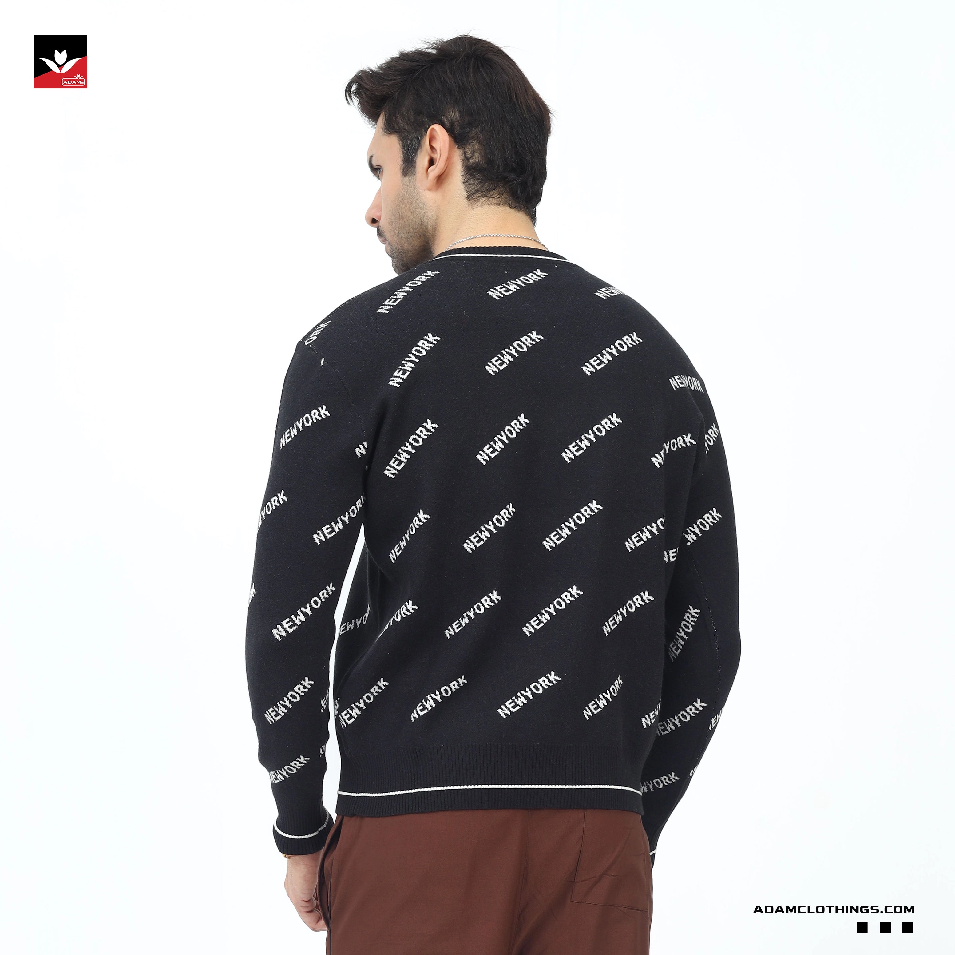 NEWYORK KNITTED BLACK SWEATSHIRT